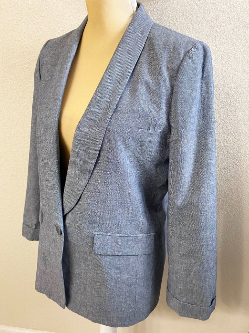 J. Crew Unstructured Shawl Collar Cotton Linen Blazer 10 - Picture 5 of 13